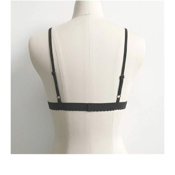 🥀 Delicate Rose Lace Triangle Bralette Bra - Picture 3 of 8